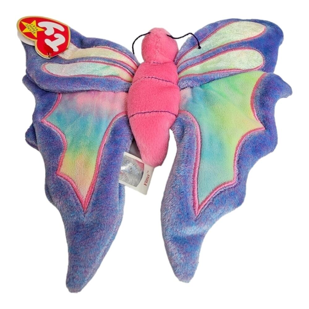 Ty Vintage Flitter the Butterfly Beanie Baby Tush Tag 1999